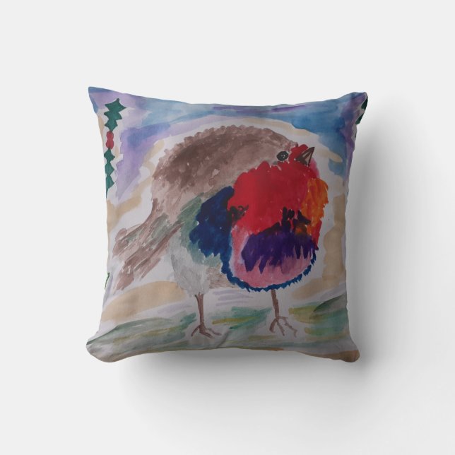 Almofada Natal Robin Throw Cushion (Frente)