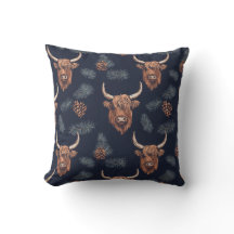 Natal Rustic Dark and Moody Highland Cow