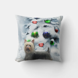 Almofada Natal Silky Terrier