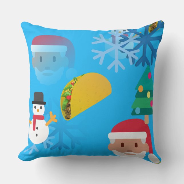 Almofada natal taco emoji (Frente)