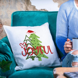 Almofada Natal Tão alegre Árvores Cômicas Modernas e Bonita
