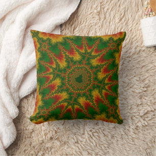 Almofada Natal vermelho, Dourado e verde