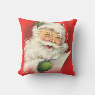 Almofada Natal vintage agradável impertinente da lista de