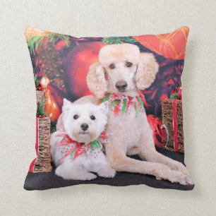 Almofada Natal - Westie JoHannah - caniche Winston