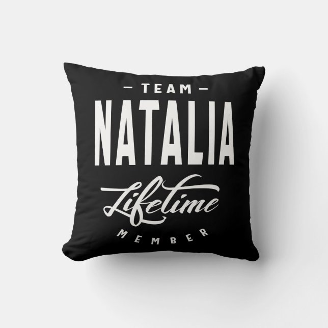Almofada Natalia Personalised Name Birthday Gift (Frente)