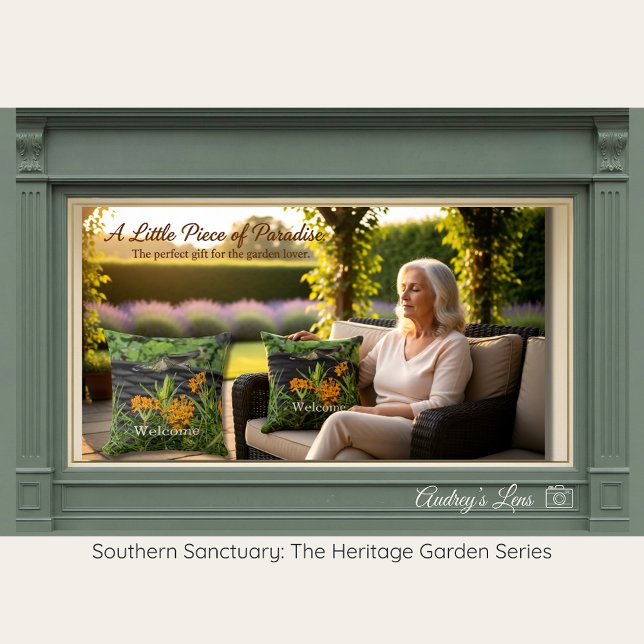 Almofada Native Butterfly Weed & Hummingbird Art (Criador carregado)