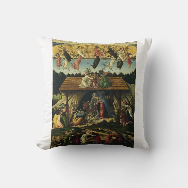 Almofada Natividade Mística por Sandro Botticelli (Frente)