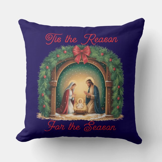 Almofada Nativity Throw Pillow (Frente)