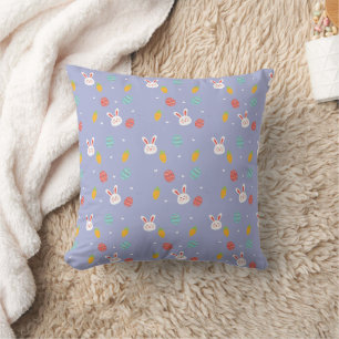 Almofada Nature Easter Bunnies Padrão Floral Ovo Hunt Love