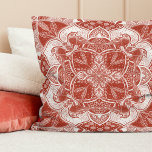 Almofada Nature Mandala Primavera Robin Bird Escolha sua co<br><div class="desc">Esta maravilhosa travesseiro decorativo mandala desenhada à mão foi projetada em branco elegante para contrastar lindamente com qualquer cor de sua escolha. A intrincada trabalho de arte apresenta belos robins cercados por delicadas flores e penas da primavera, criando o retoque perfeito para sua decoração sazonal. O design branco do travesseiro...</div>
