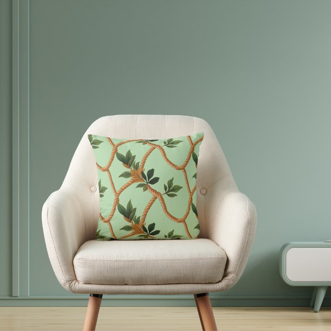 Almofada Natureza Acento de Corda Folha Rústica (Criador carregado)