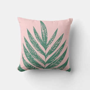 Almofada Natureza Botânica - Ilustração Tropical Cor-de-