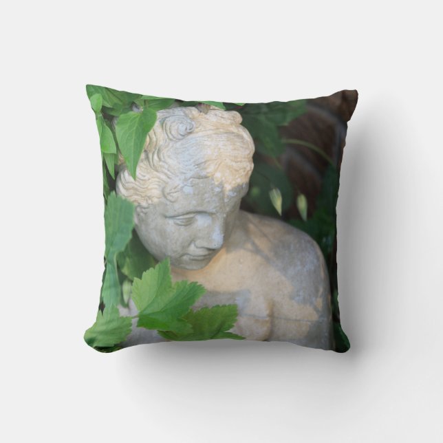 Almofada Natureza da Escultura Verde do Jardim de Pedra Mot (Frente)