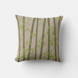 Almofada Natureza natural: Bamboo Plant Linen Look