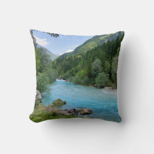 Almofada Natureza pura selvagem Fotografia do rio Soča
