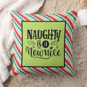 Almofada "Naughty é um novo Nice"