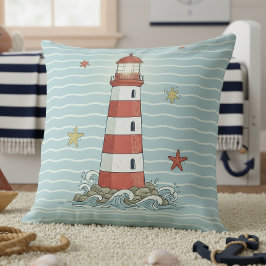 Almofada Nautical Lighthouse & Starfish ID1249