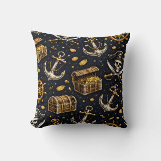Almofada Nautical Pirate Pattern Pillow