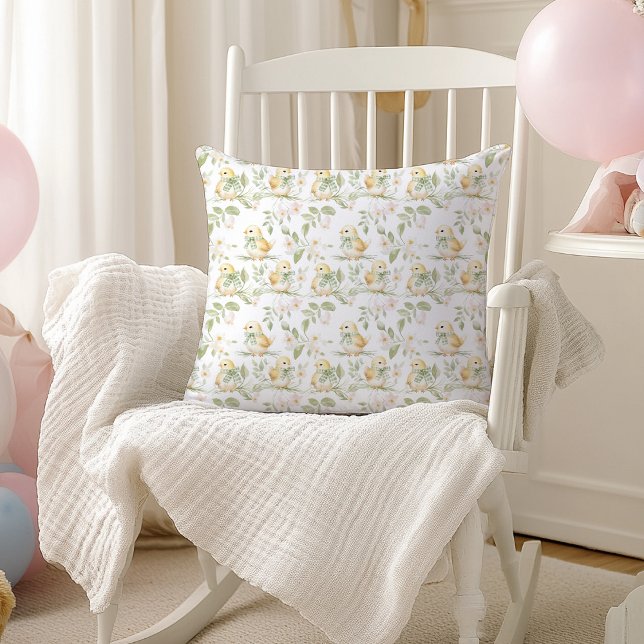 Almofada Navegador de Padrão de Páscoa de Pintinhos Amarelo (Criador carregado)