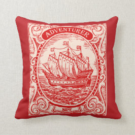 Almofada Navio Clássico Antique Vintage Naval Adventurer