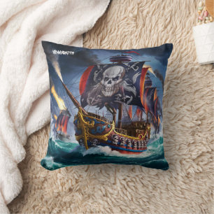 Almofada Navio pirata em Stormy Dusk Seas