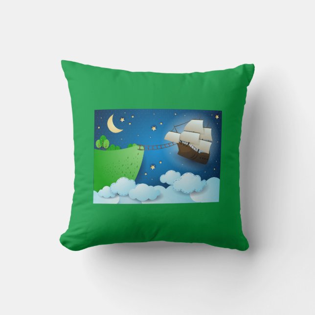 Almofada Navio voador no desembarque (Frente)