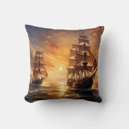 Almofada Navios à Sunset