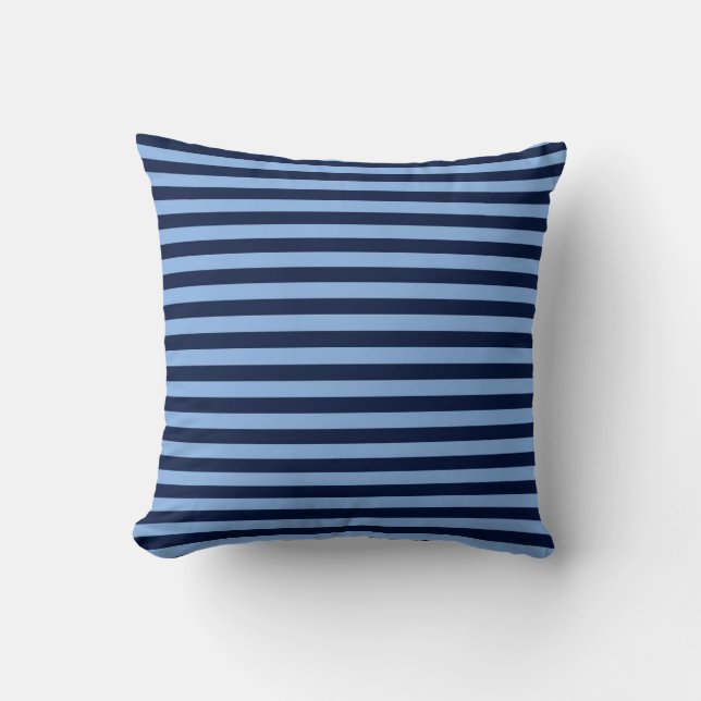 Almofada Navy and Denim blue stripes (Frente)