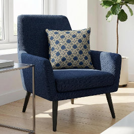 Almofada Navy Art Deco Interlaced Rope Pattern