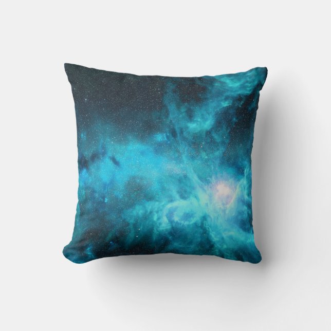 Almofada Nébula de Órion, luz azul, astronomia. (Frente)