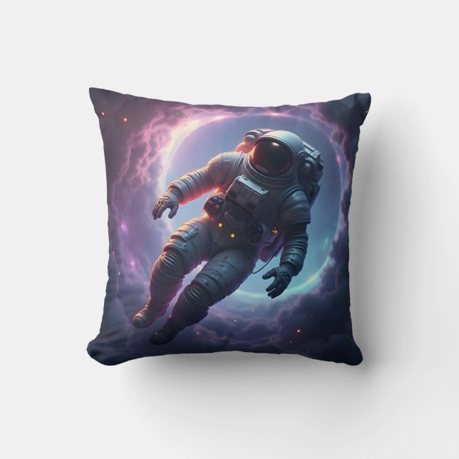 Almofada Nebula Drift: O Explorador Solitário -  (Frente)