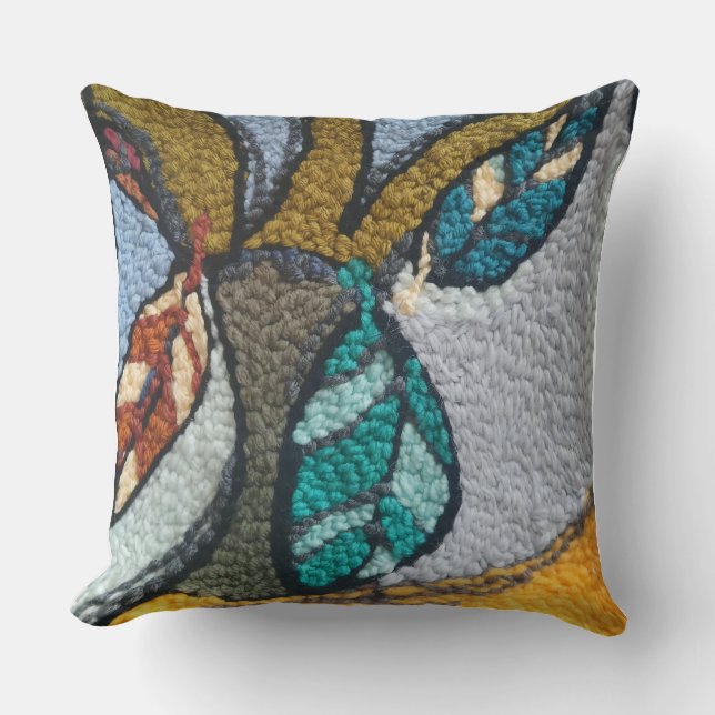 Almofada Needle Punch abstract fall design pillow (Frente)
