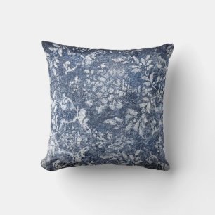 Almofada Negação Floral Desbotada: Fundo Texturizado Grunge