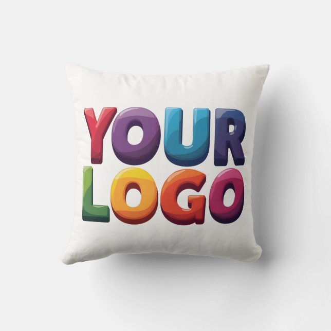 Almofada Negócio Simples de Logotipo e Texto Personalizado (Verso)