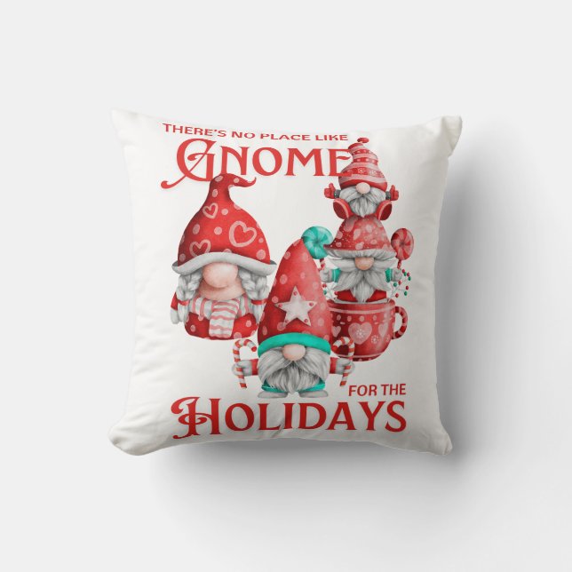Almofada Nenhum Lugar Como Gnome (Frente)
