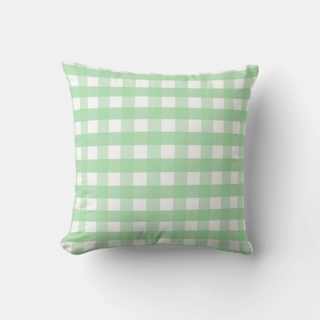 Almofada Neo Mint Green e White Gingham (Frente)