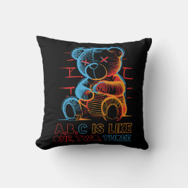 Almofada Neon ABC Teddy Bear