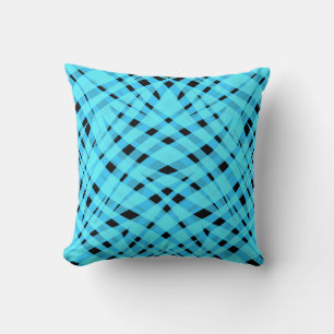 Almofada Neon, abstrato, preto, azul