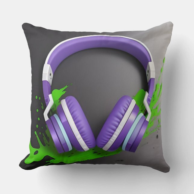 Almofada 🎧 Neon Audio Vibe Music Accent 🎧 (Frente)