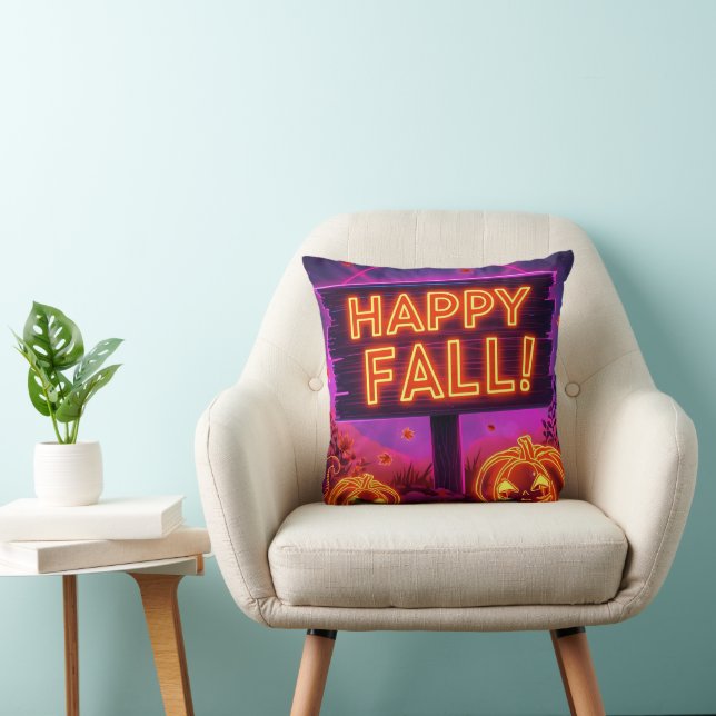 Almofada Neon Autumn Mug - Feliz Queda Folhas (Cadeira)