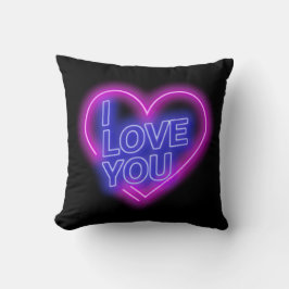 Almofada Neon brilhante Aspecto Cor-de-Namorados Azul Cor-d