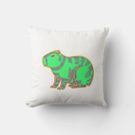Almofada Neon Capybara – Cute Colorful Animal 