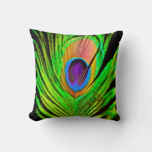 Almofada Neon Colors Peacock Feather