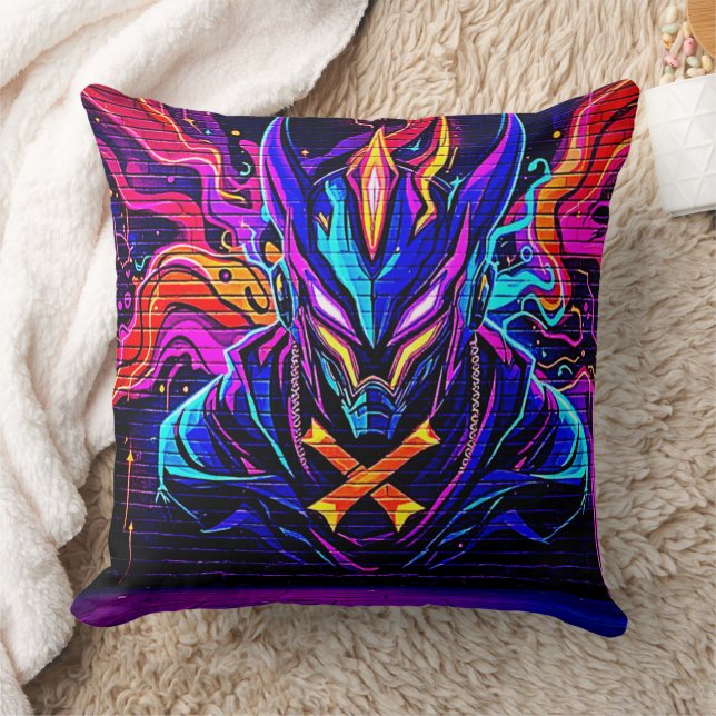 Almofada Neon Cyber Guardian Art (Cobertor)