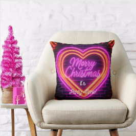 Almofada Neon Feliz Natal Personalizado