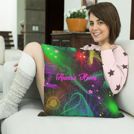 Almofada Neon Glow no Travesseiro personalizado escuro
