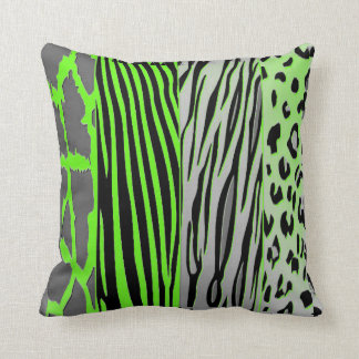 Almofada Neon Green Animal Print Travesseiro Para Uma Visão