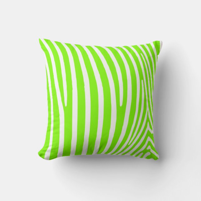 Almofada Neon Green Zebra Pattern (Frente)