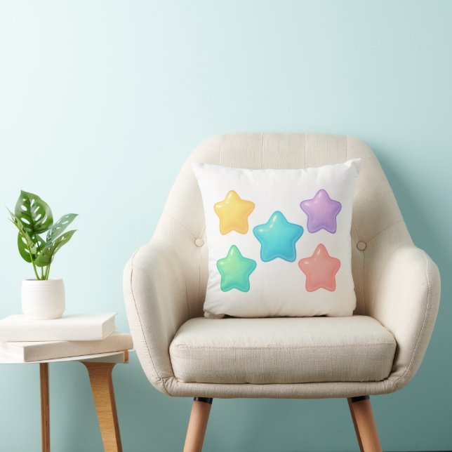 Almofada Neon Jelly Star Pillow | Cute Kawaii Glow  (Cadeira)