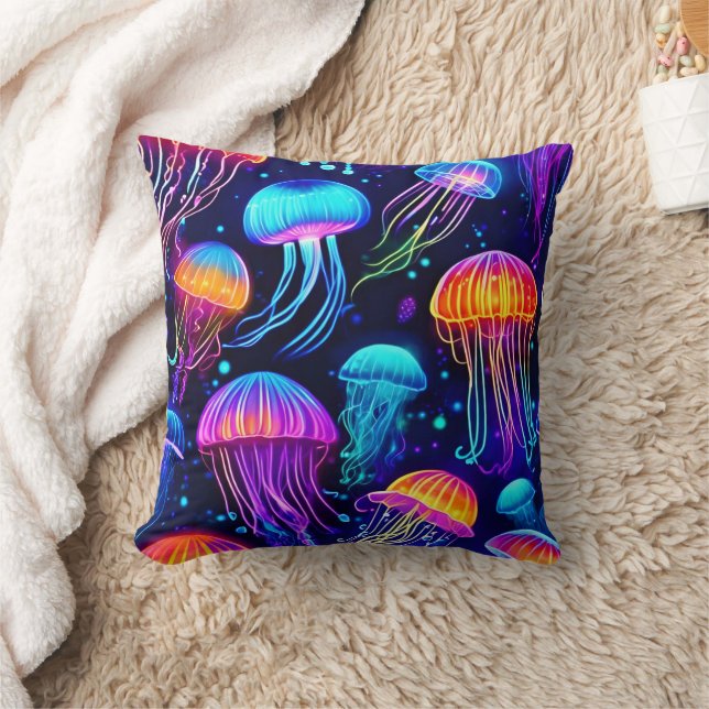 Almofada Neon Jellyfish Dreams (Cobertor)